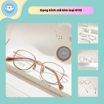 Gọng kính kim loại mã 6110